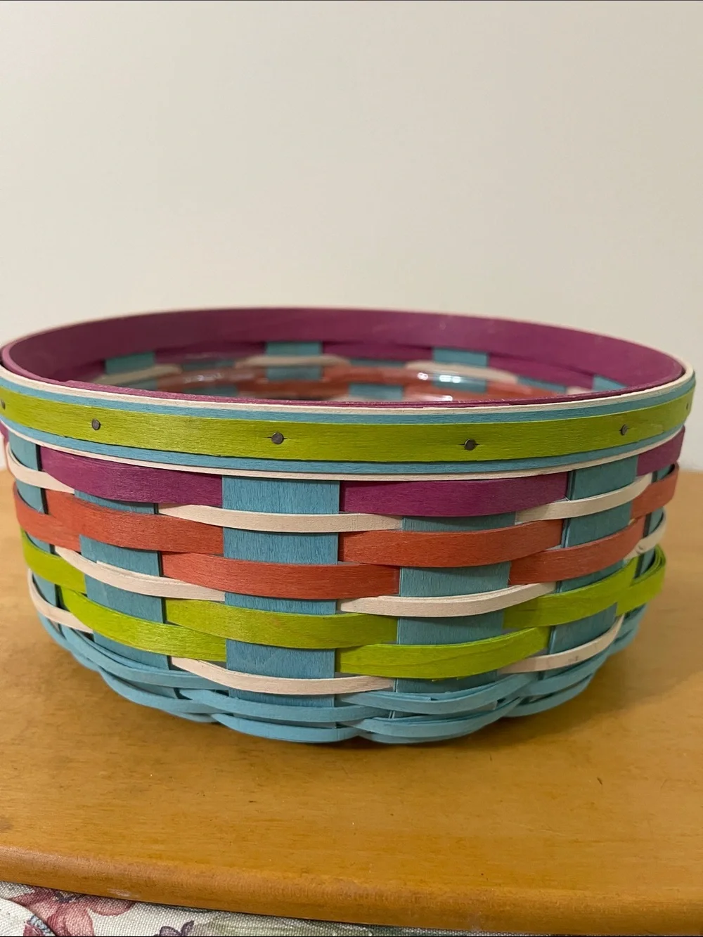 Rare Multi-Colored Longaberger Basket